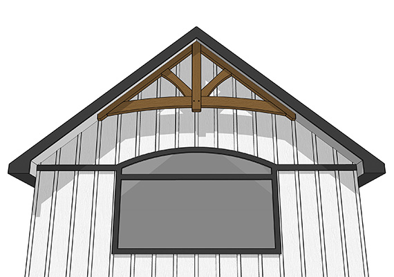 Boreal timber gable truss architectural design for homes and cabins